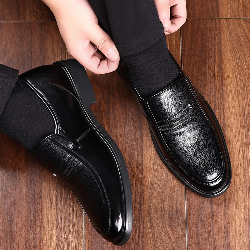 Men Flat/5cm Dress Shoes Formal Leather Elevator Shoes Height Increase Shoes Mens Business Wedding Oxfords Zapatos De Hombre 250725