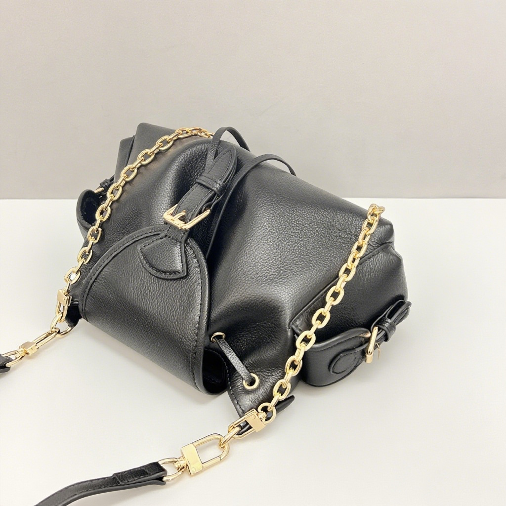2025 New Chain Shoulder Top Layer Cowhide Genuine Leather Women's Crossbody Cloud Bag High-End Custom Order