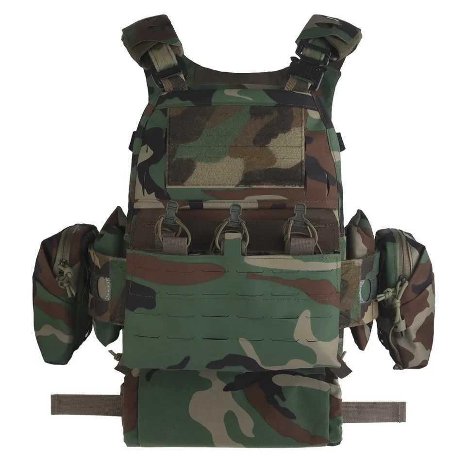Tactical Plate Carrier Set Ferro V5 FCPC Hunting Vest Tiger Pattern Camouflage Body Armor Airsoft MOLLE Triple Magazine Pouch Z250728