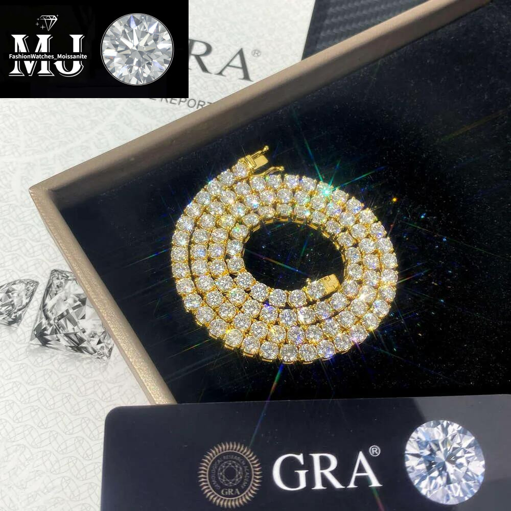 Designer necklaces for women fashion designer Pendant Necklaces Hip Hop Sier VVS Moissanite Dia Necklace Jewelry tennis chain