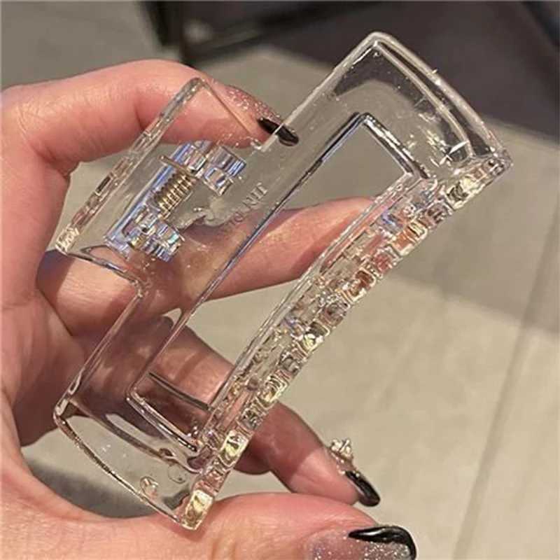 8.5cm Strong Hold Hair Claw Clips for Women Korean Large Transparent Shark Clips Girl Ponytail Hair Accessories Z250729