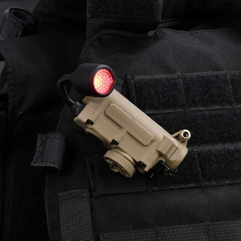 Vadsn Sidewinder Tactical Helmet Strobe Light Red Green Blue White Ir Light Led If Flashlight With Stalk Arc Rail Helmet ClipXJ250728