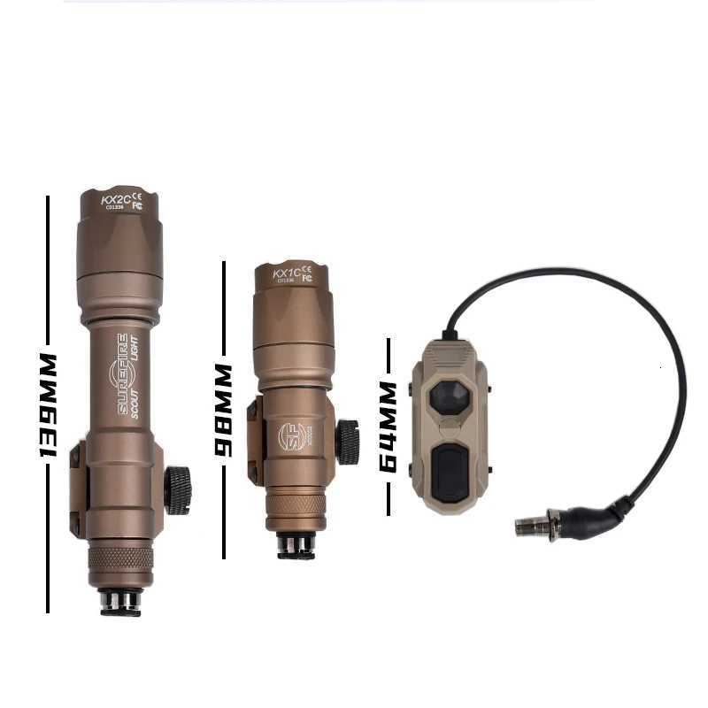 M300 M600 Flashlight With AXON Dual Function Remote Pressure Switch Fits 20mm Rail Hunting Tactical Airsoft Light MLOKXJ250728