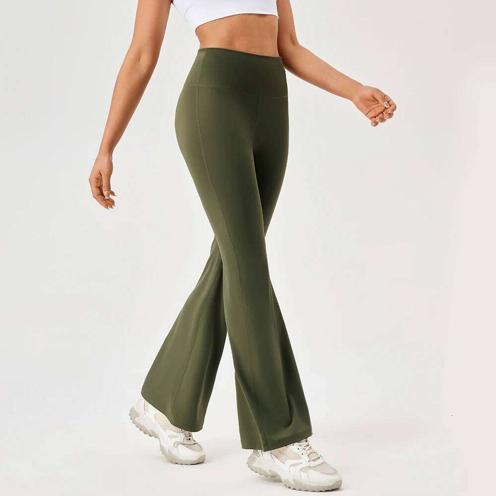 Pants for Women Slim Wide-leg Bell-bottoms Gym Running Breathable Fiess High Waist Yoga Leggings