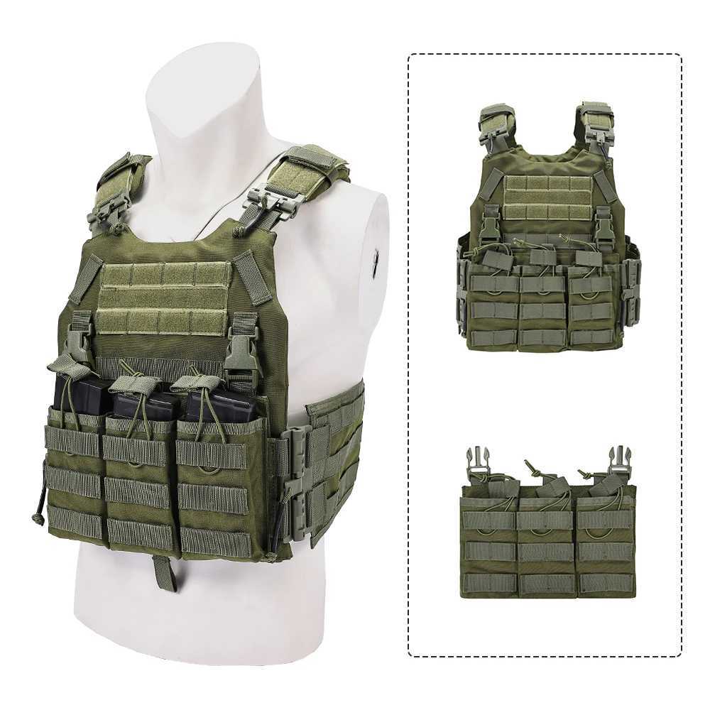 SINAIRSOFT Nylon Tactical Plate Carrier Vest Quick Release Lightweight MOLLE Hunting Airsoft Combat Vest Adjustable Utility Vest Z250728