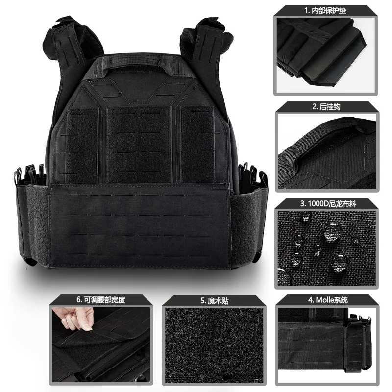 Outdoor Molle Multifunctional Tactical Vest Lightweight CS Fan Hiking Shooting Wild Bees Quick Release Safety Vest Z250728