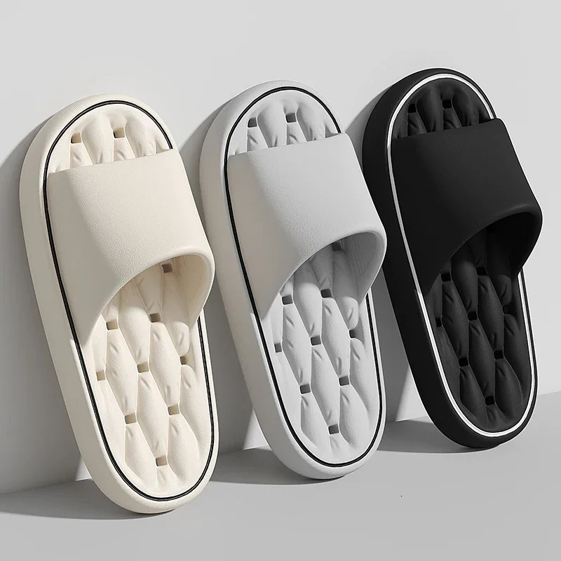 Men Bathroom House Slippers Leaking Quick-Drying Shower Slipper Light Weight Waterleaky Beach Flip Flops Women Swimming Slides 250725