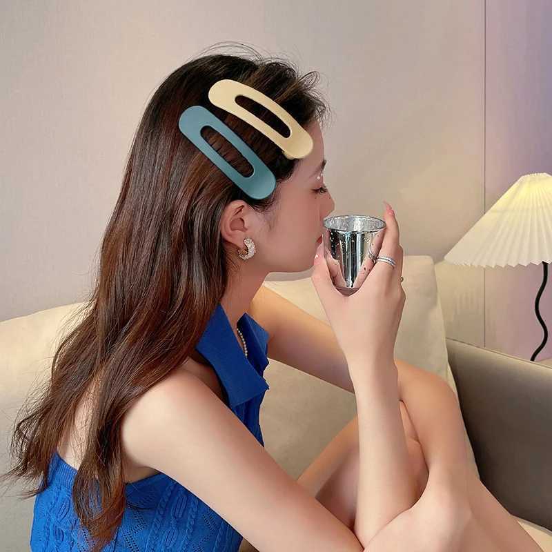 2pcs Korean Frosted For Women Large Matte Hairpins Hairgrips Big Clips Bangs Barrettes Girls Hair Accessories Z250729