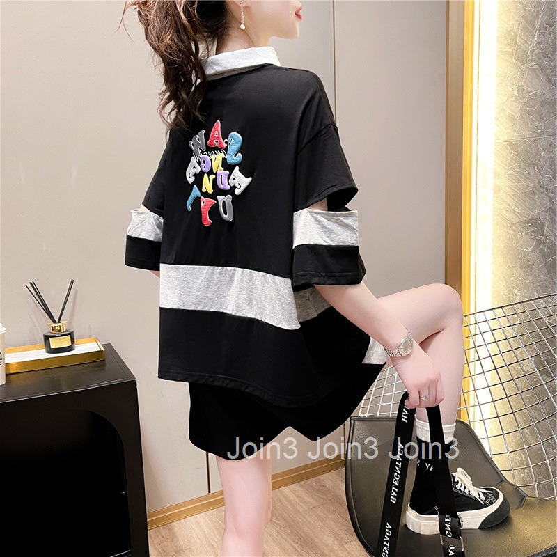Summer New Cotton Casual Sports Style Professional Suit for Women Sweet and Salty Short Sleeve T-Shirt and Shorts Two-Piece Set for Women