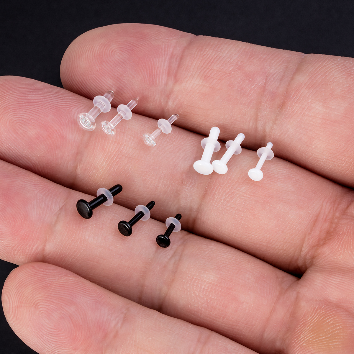 Glass curved rod nose nail ear bone nail human body perforation wearing nourishing hole environmentally friendly anti allergic replacement puncture na