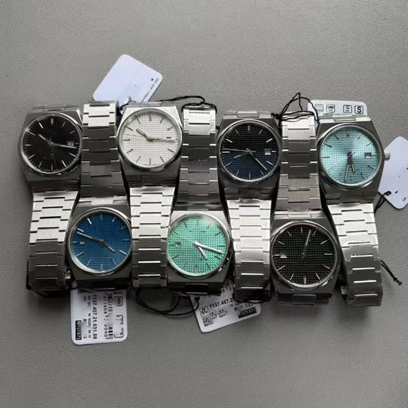 Men's Luxury Clone Tot Watch 40mm Fully Automatic Mechanical PRX Stainless Steel Chain High Quality Luminous Waterproof Sapphire Glass