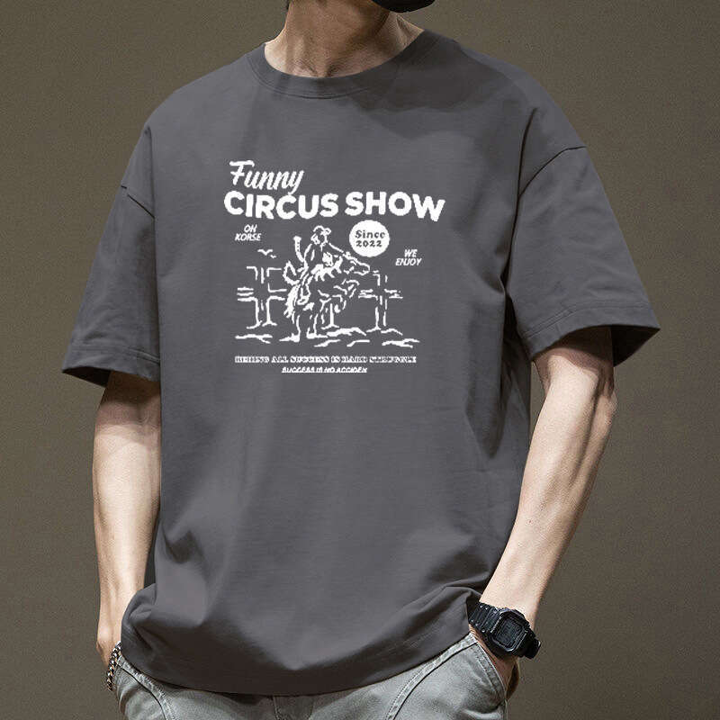 Designer T Shirt Heavyweight Pure Cotton T-Shirt For Men, Summer Short Sleeve, Trendy Brand, Ins Style, Loose Fit, Hong Kong Style, High Street Top, O