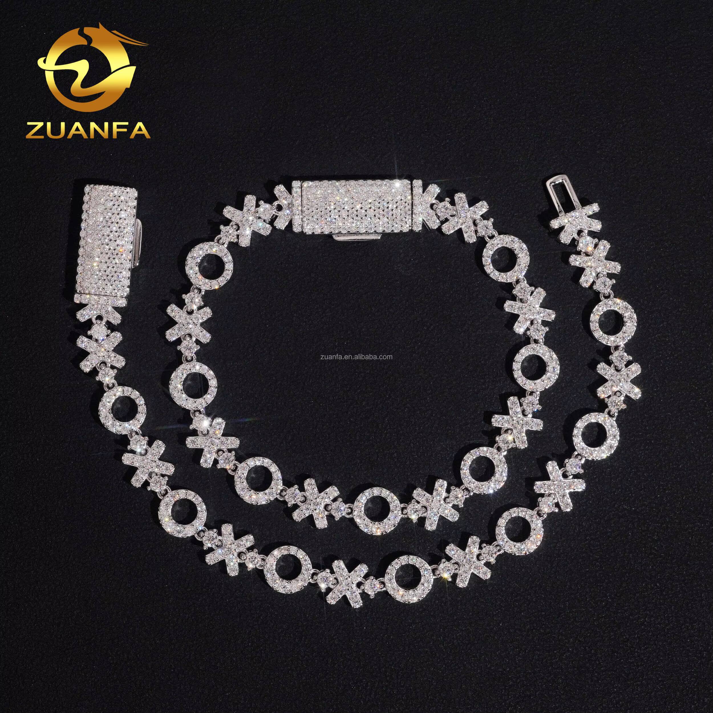 Bulk Stock Pass Diamond Tester XO Shape Luxury Female Elegant Jewelry Hip Hop Iced Out VVS1 Moissanite Diamond Tennis Bracelet