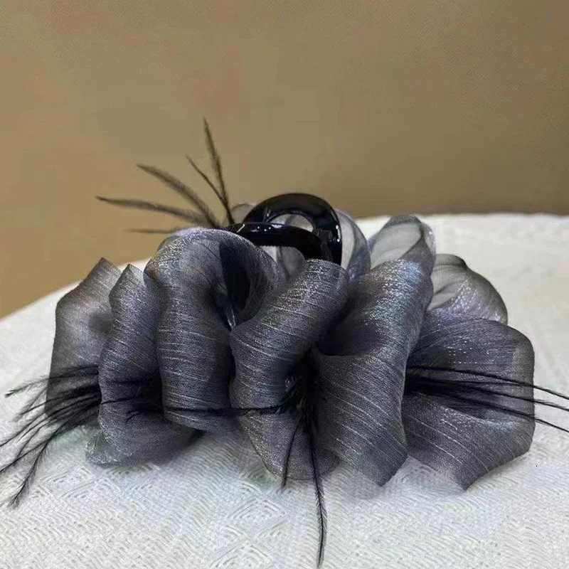 Mesh Bow Grip Clip Women Girls Sweet Elegant Black Large Hair Clip Shopping Wedding Daily Hair Clips Fashion Hair Accessories Z250729