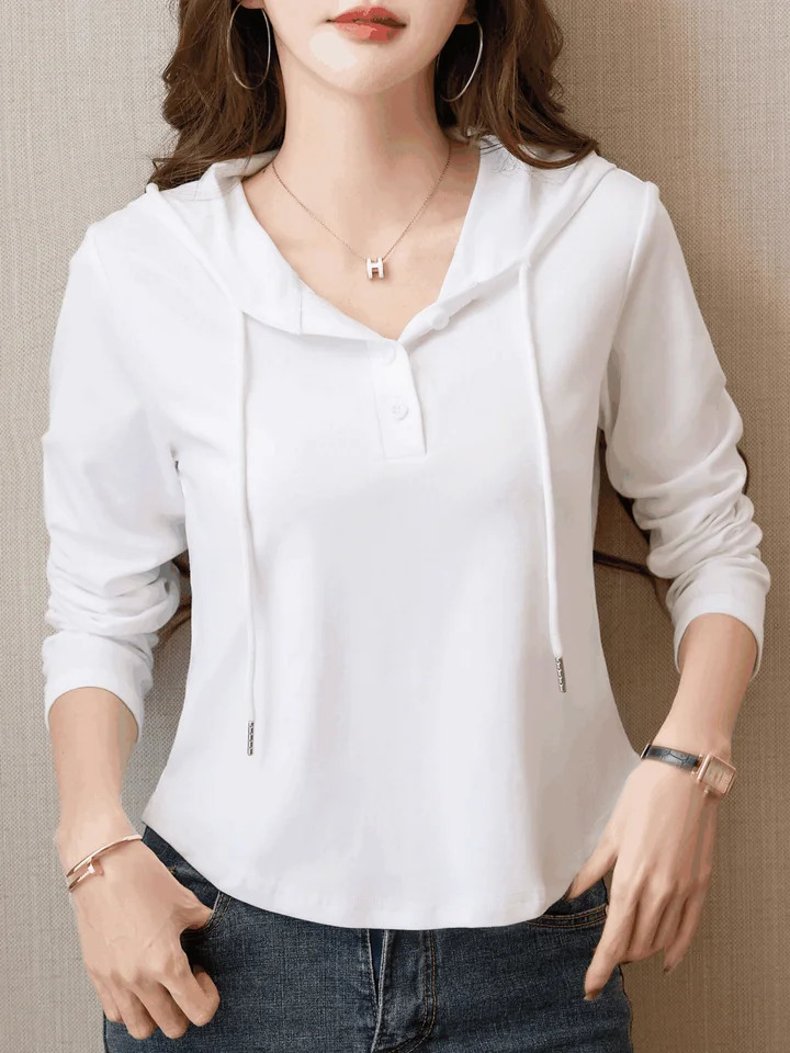 ibrant Solid Color Collared TShirt Soft Breathable Long Sleeve Top for Spring Fall Womens Casual Clothing Comfortable 250729