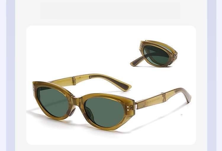 DHcollections Foldable Square Sunglasses - UV400 Polarized, TR90 Frame, Slimming Face Design for Women (Trendy & Portable)