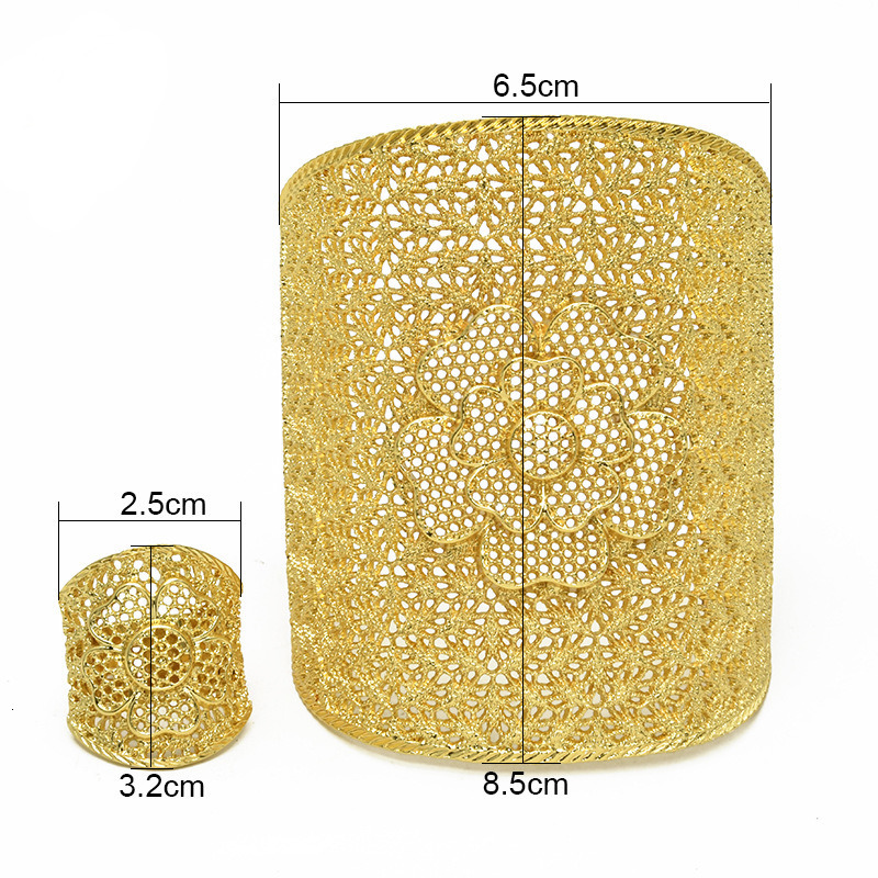 Bride Gold Color Dubai Bangles For Women African Ethiopian Bracelets Wedding Jewelry Party Gifts 241125