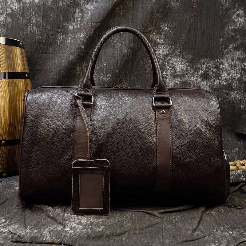 Designer Bags Fashion Genuine Duffel Man Unisex Soft Cow Leather Business Big Travel Lage Weekend Large Shoulder Bag Luxury Bag