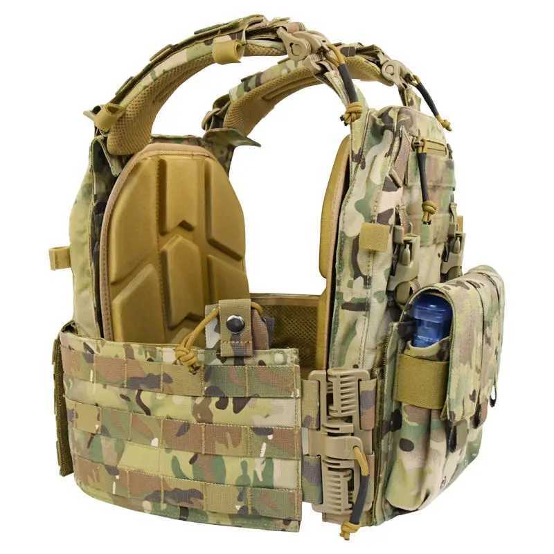 1000D Nylon Fabric Quick Releaseable 6094K Tactical Vest with Triple Magazine Pouch Z250728