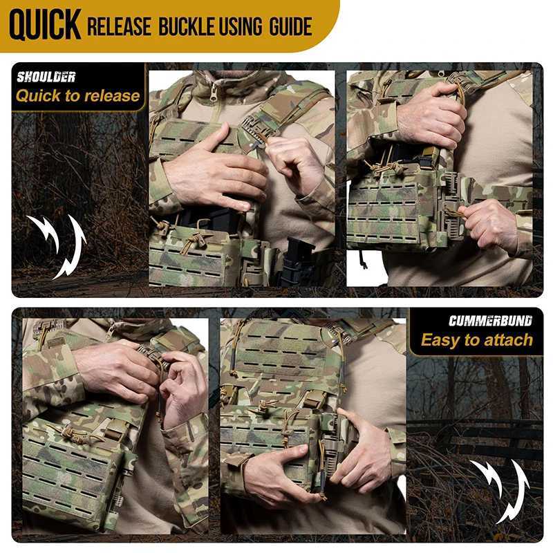 ONETIGRIS Tactical FLPC-4QD Vest Outdoor Hunting Plate Carrier Protective Adjustable Vest Airsoft Carrier Combat Equipment Z250728