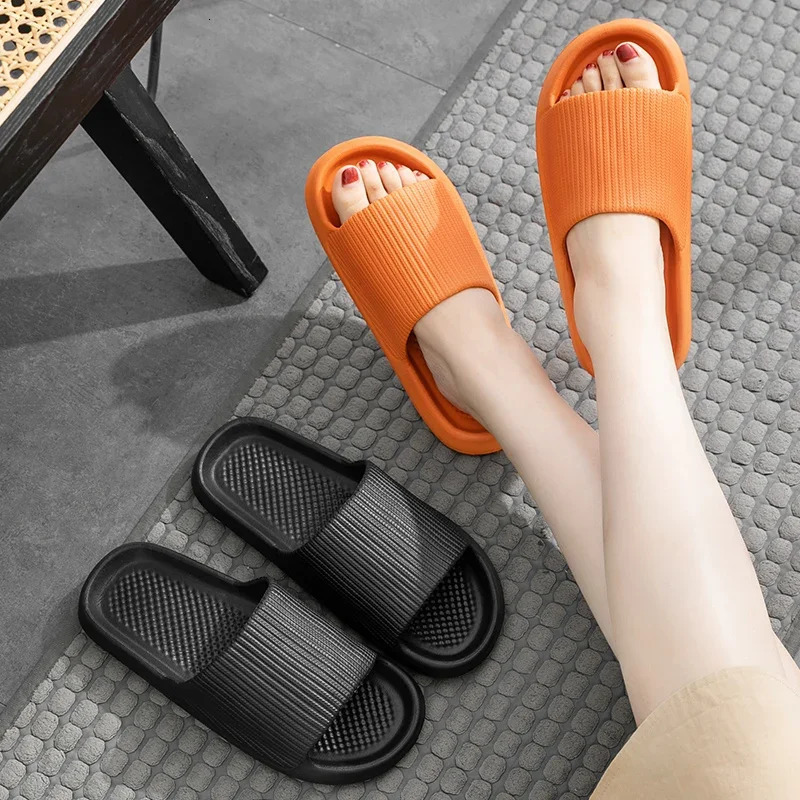 Female home Slippers indoor guest spring summer non-slip silent no smelly feet couple bathroom bath male 250725
