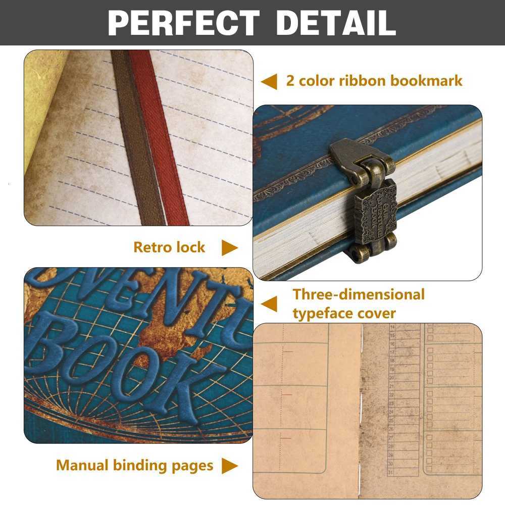 180 Page DIY Travel Photo Album Our Adventure Book Leather Retro Creative Anniversary Photo Album Wedding Guest Book Memory Gift Z250729