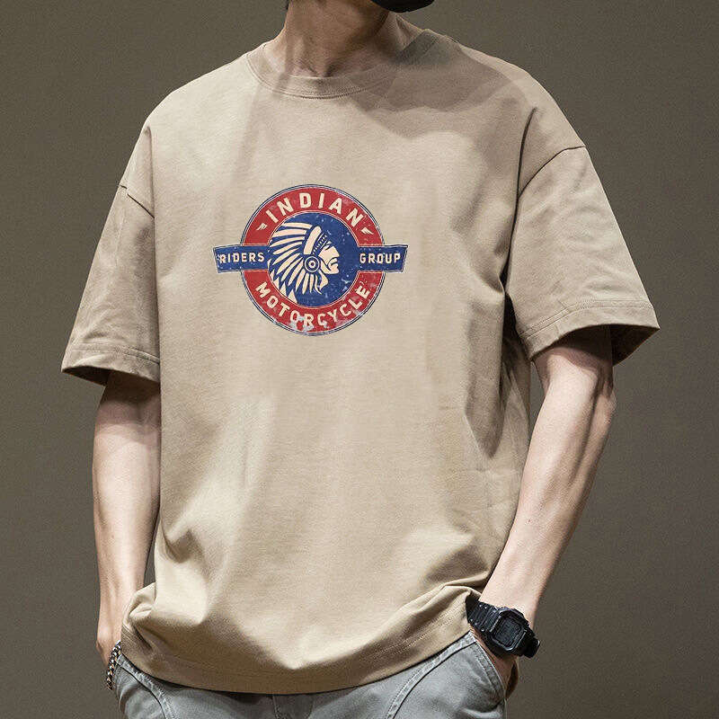Designer T Shirt 200G Heavyweight Pure Cotton Short Sleeve T-Shirt For Men Summer Printed Base Shirt Round Neck Couple T-Shirt Plus Size Trendy Graphi