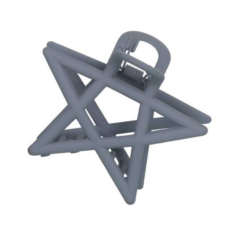 Solid Color Women Stars Hair Clip Girls Hairpin Cute Hair Bow Claws Hair Accessories Z250729