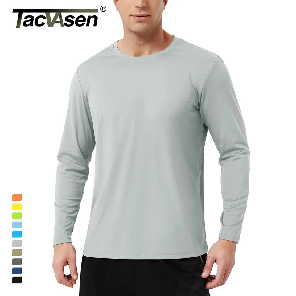Tacvasen Upf 80 Long Sleeve TShirts Mens UV Protection T Shirt Lightweight Quick Dry Running Fishing Sun Pullover Tee 250729
