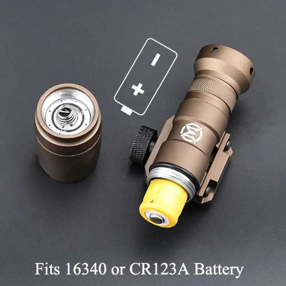 300A Weapon Gun Light Scout Tactical LED Flashlight Dual Function Pressure Switch Hunting Spotlight Fit 20mm Rail R250728