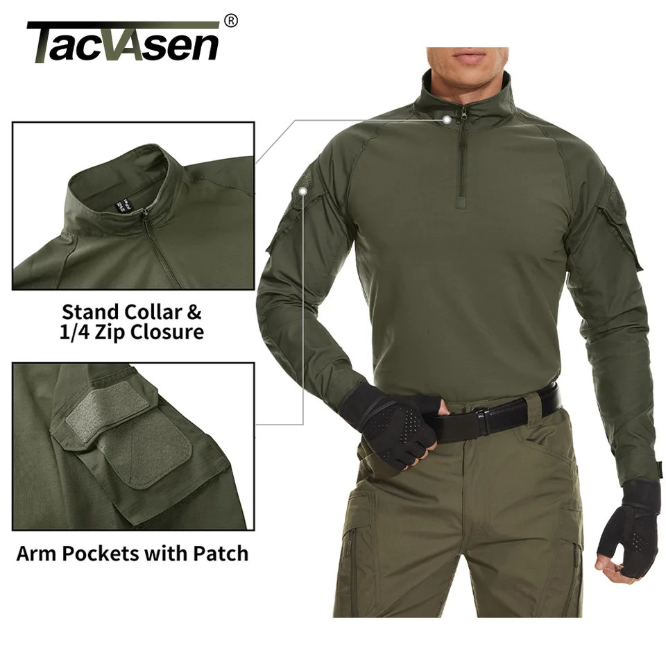 Tacvasen Men Summer Camouflage Tshirts Mens Long Sleeve Tshirt Cs Game Training Tee Shirt Clothing Safari Hiking T Shirt 250729