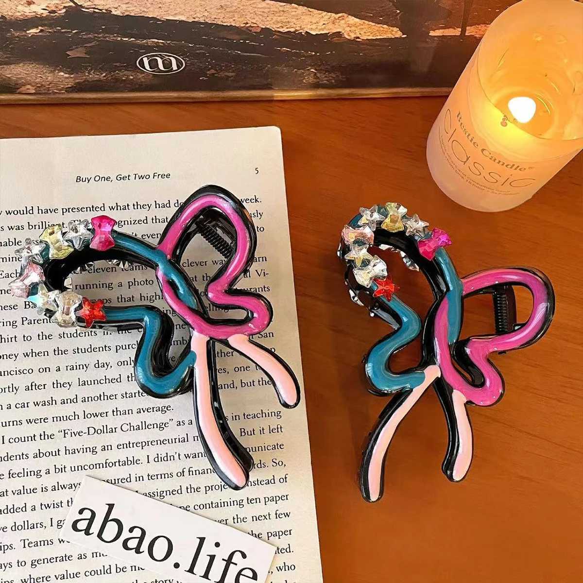 1pc Dopamine Rhines Butterfly Hair Clip High-end and Exquisite Hairpin for Back of Head Fashionable and Chic Hair Accessories Z250729