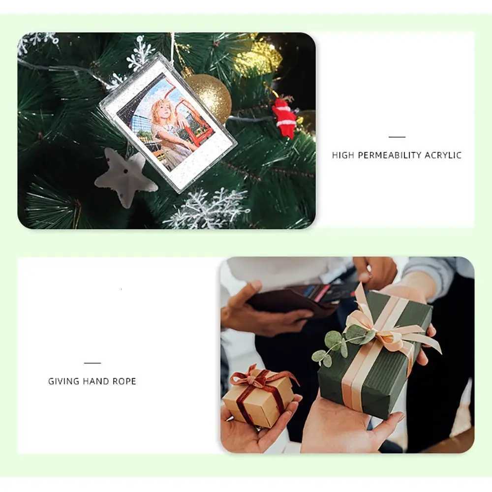 3 Inch Photo Album Photocard Holder Transparent Glitter Photos Storage Box Instant Camera Name Card Photo Frame Collection Case Z250729