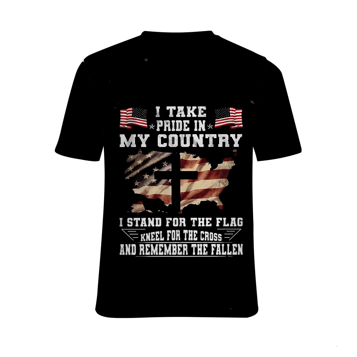 English Print Mens Summer New 3D Digital Print Pullover Crew Neck Mens T-Shirt Colorful