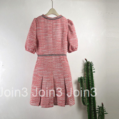 Summer Autumn New French Style V-Neck Elegant Sweet A-Line Short Dress Slim Waist Short Sleeve Dress