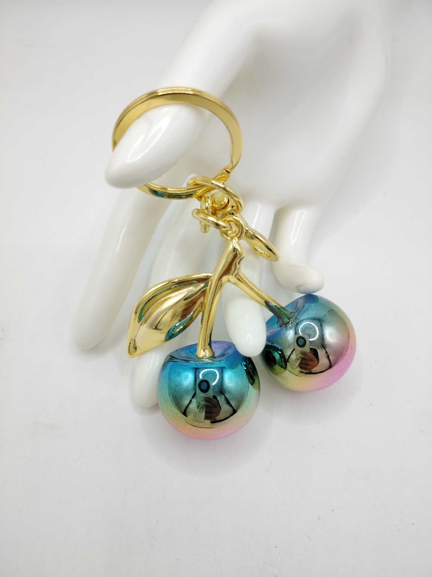 Green Cherry Pendant Keyring Accessories For Handbag Shoulder Bags Decorative Accessori Christmas Gift250120