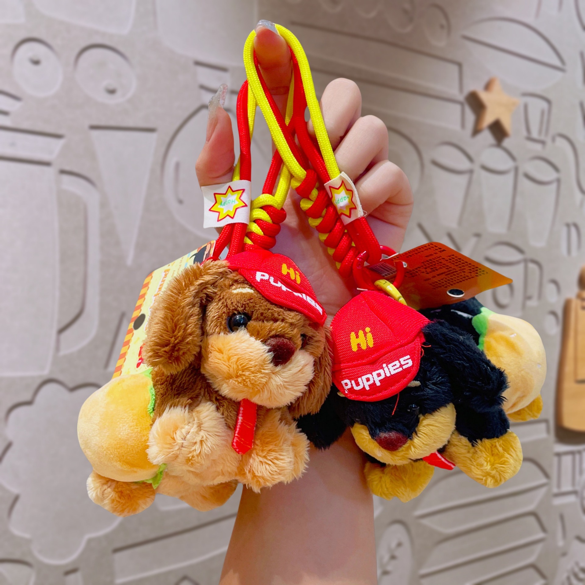 Cute Plush Pabese Sausage Dog Keychain Popular IP Pendant Couple Gift Exquisite Bag Pendant