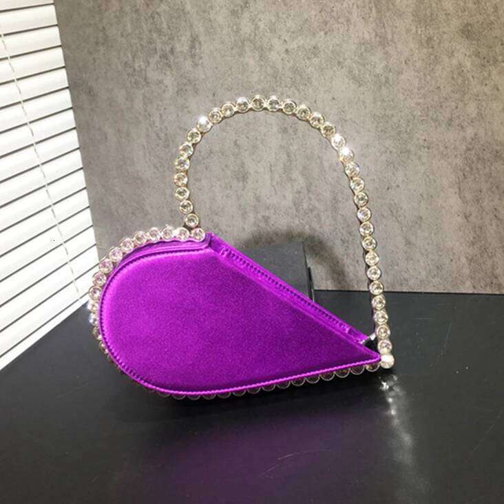 2024 New Heart Shape Rhinestone Party Day Clutches Crystal Handbags For Wedding Gift Purse Women Prom Dinner Purses Bag