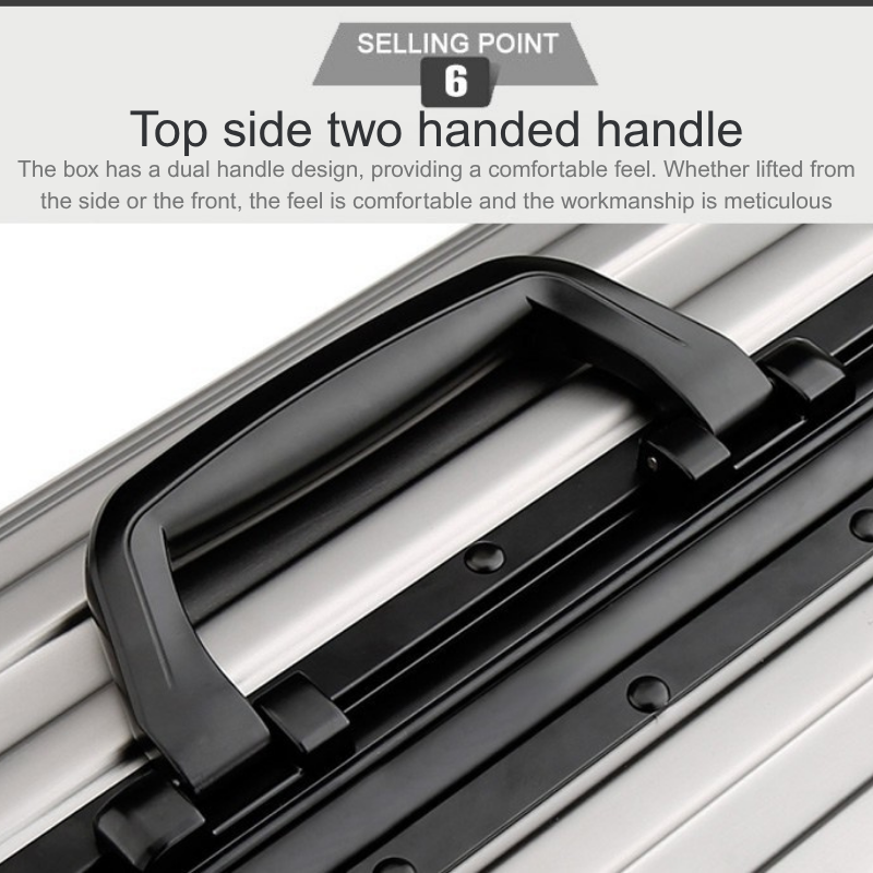 Aluminum-Magnesium Alloy Lightweight Rolling Luggage - Durable 20 Inch Cabin Suitcase for Easy Travele