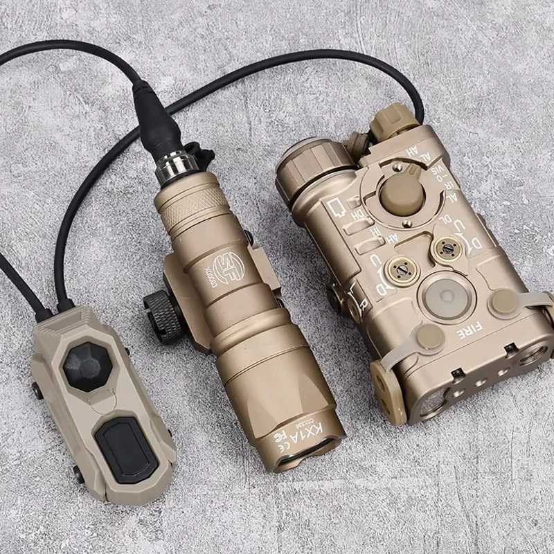 Tactical NGAL Red Green Blue Indicator M300A M600C Hunting Scout Light With Airsoft AXON Dual Control Switch Rail M300A XJ250728