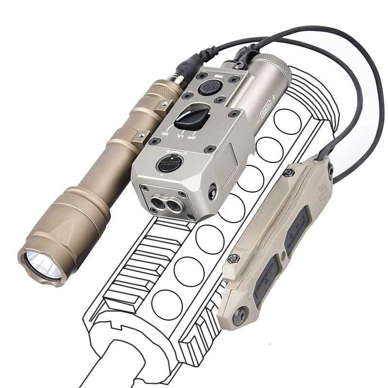 All Metal CQBL-1 IR Red Green Blue Indicator M300 M600 SF Flashlight White LED Hunting Airsoft Scout Light Fits 20mm Rail XJ250728