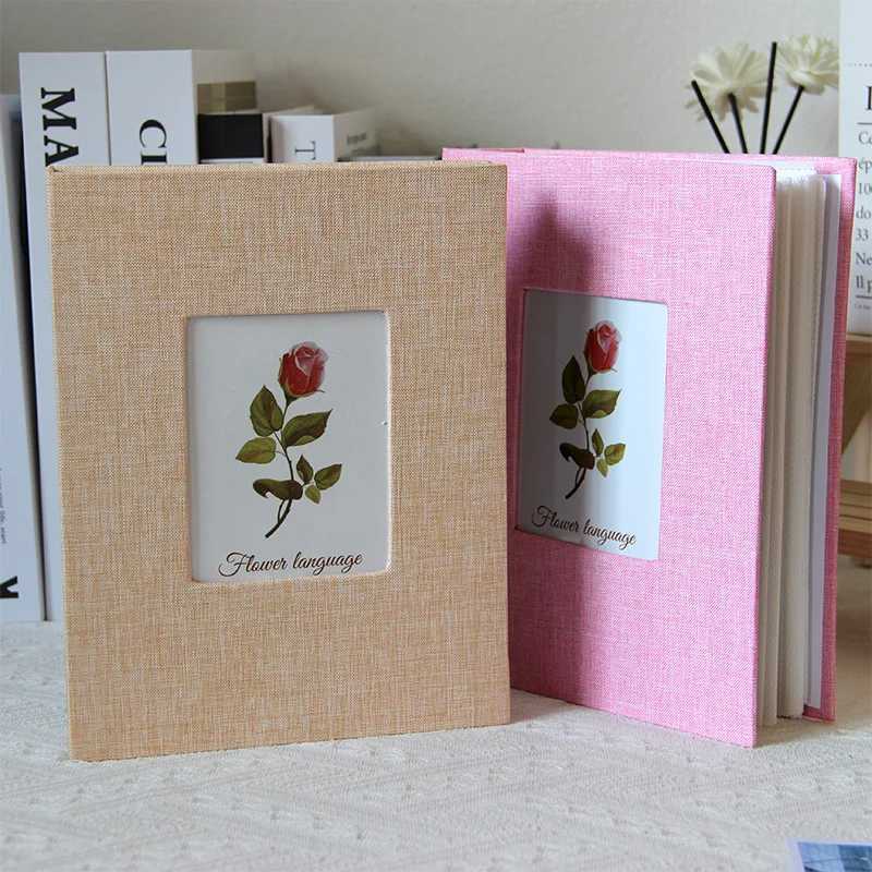 200pcs Fabric Insert Sle Photo Album 4R 6-inch Family Album Large Capacity Children Growth Memorial Booklet Z250729