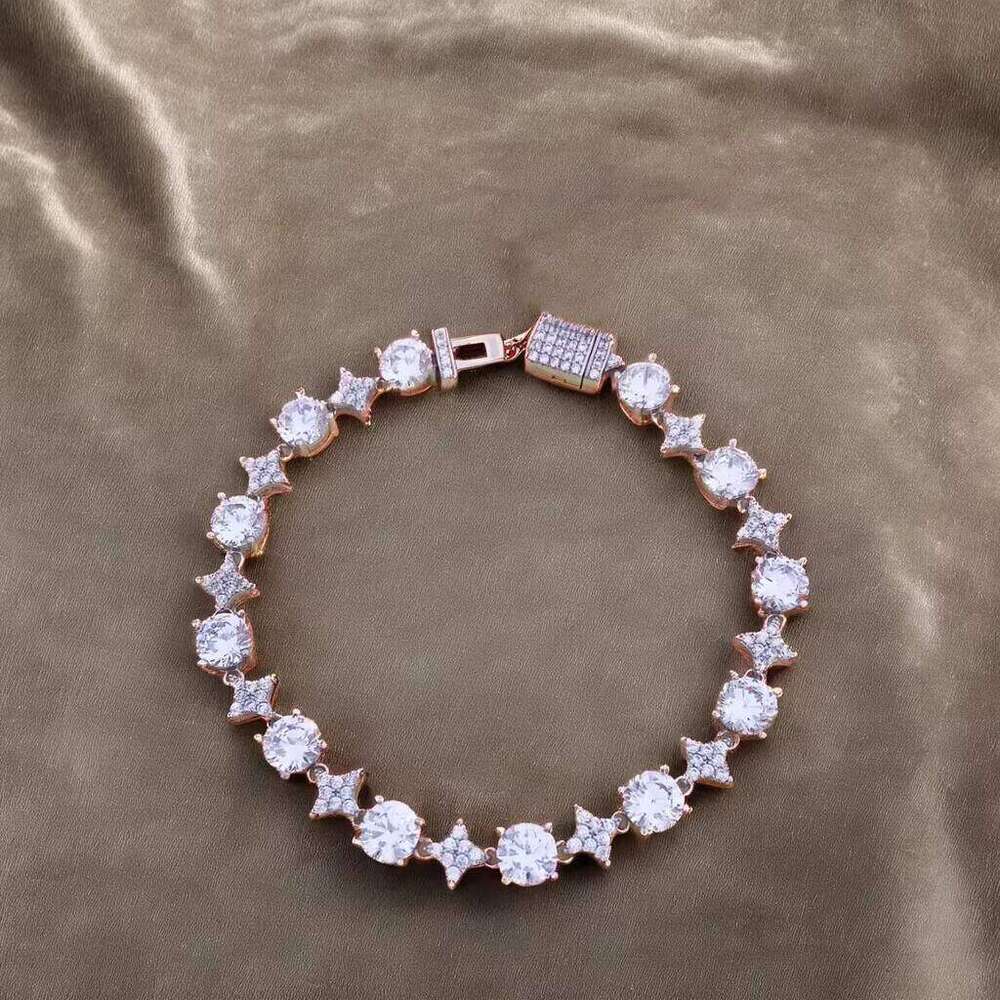 Exquisite Party Wedding Girlfriend Valentine's Day Jewelry Sterling Sier 6mm Iced Out Bling Moissanite Bracelet for Women