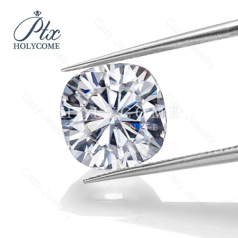 Wholesale DF GH White Cushion Shape Moissanite Loose Gems Stone Diamond Cut for Jewelry Making Premium Quality Gemstone with GRA Certificate