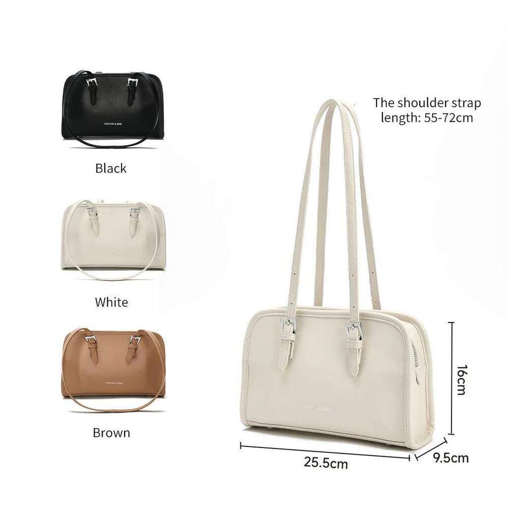 Soft PU Shoulder for Women Trendy Fashion Solid Handbag Design Ladies Underarm Bag Purse