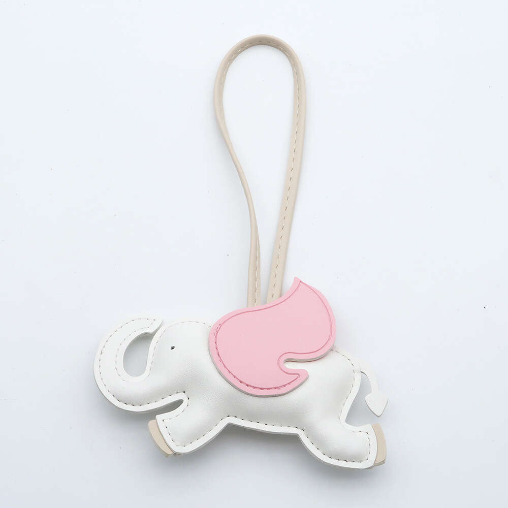 Creative Mini Cute Car Keychain Gift Cartoon PU Leather Dumbo Bag Pendant