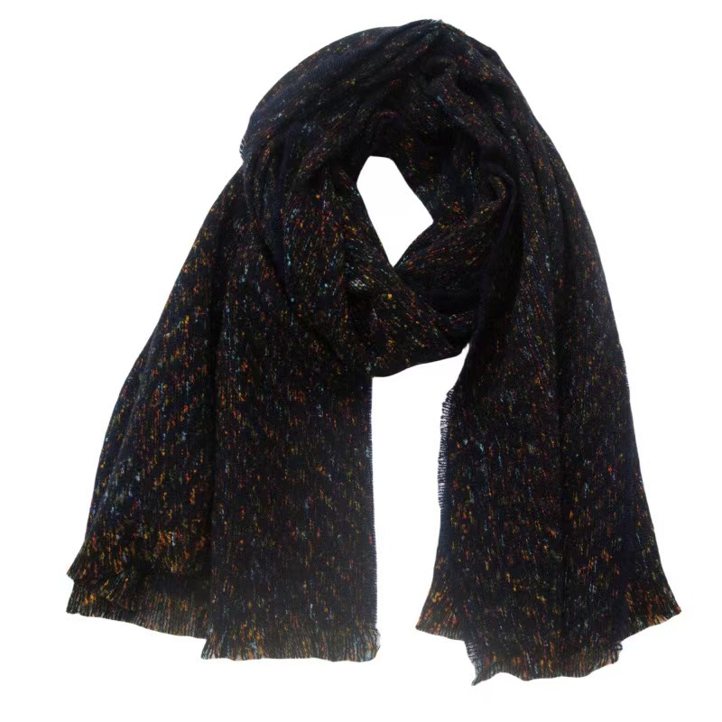 T1338 new European and American autumn and winter short hair solid color clip flower scarf shawl