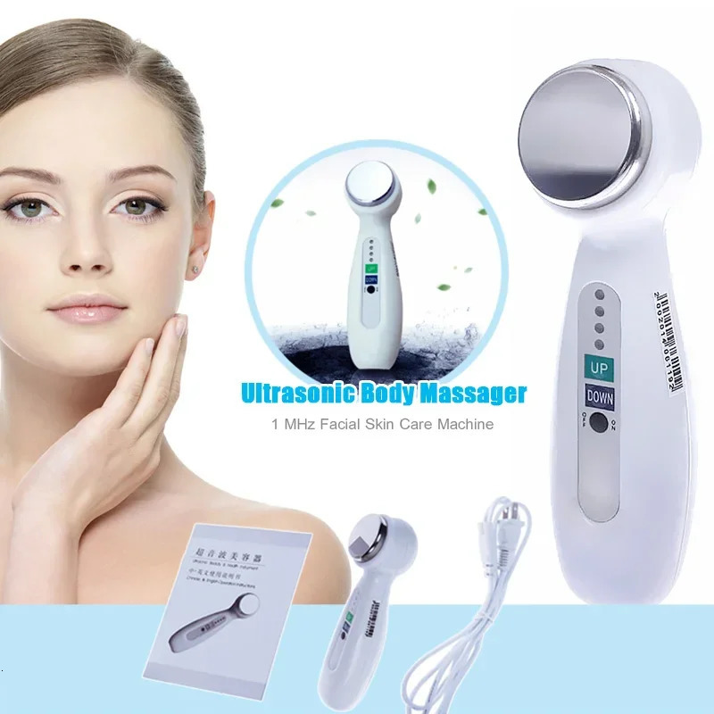 Ultrasound Ultrasonic Body Massager Pain 1 MHz Facial Skin Care Machine Face Beauty Tool US Plug 250726