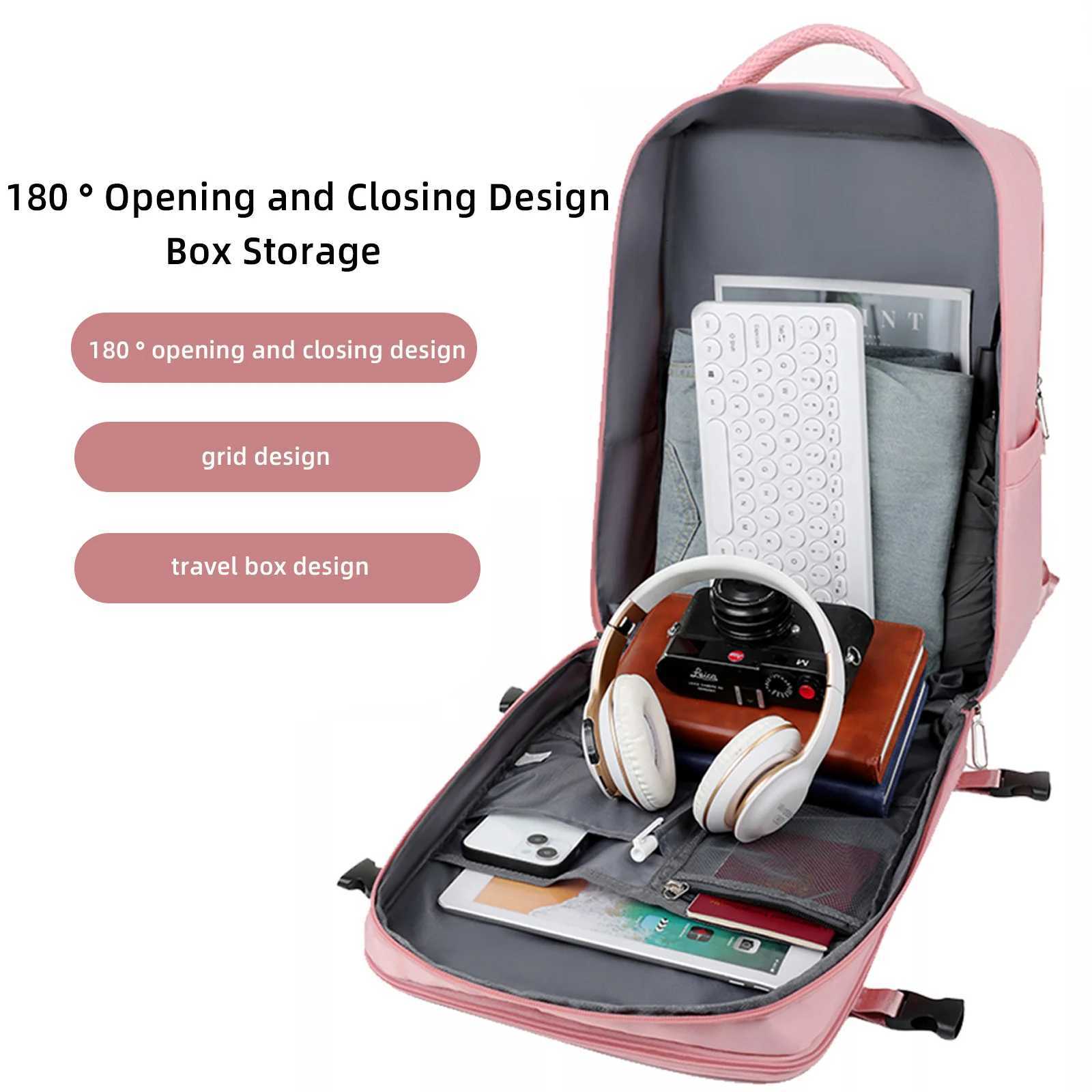 Large Capacity Backpack Carry On Luggage Travel Bags with USB Charging Port Waterproof Laptop Bag for Outdoor Hiking Climbing S250728