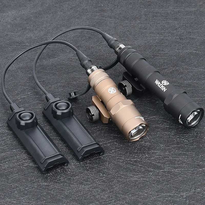 WADSN Airsoft M300B M600B M600 WADSN Tactical Powerful Flashlight Fits 20mm Picatinny Rail Hunting Weapon Gun LED Scout Light XJ250728